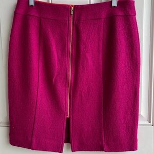 Banana Republic exposed Zipper Hot Fushia Skirt